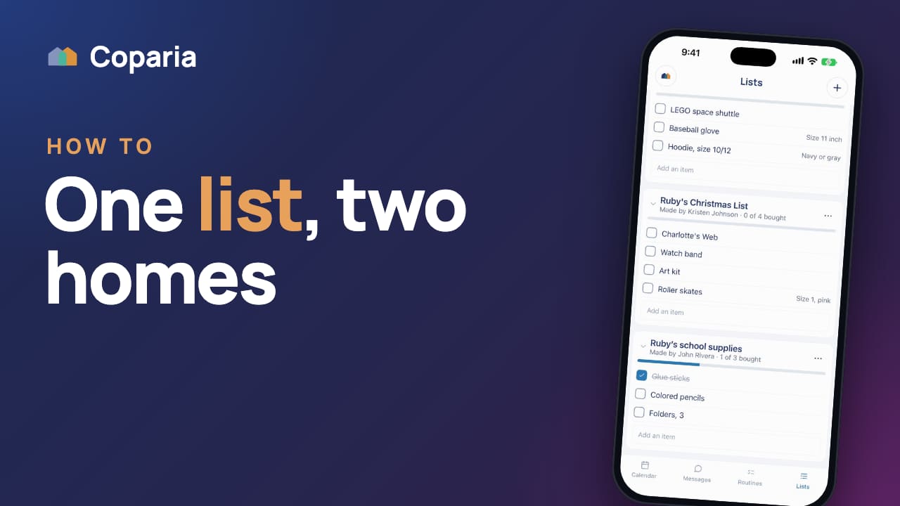 Video thumbnail: How to make a shopping list both homes can see
